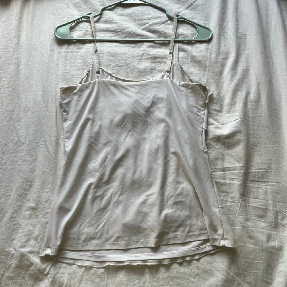 White Ruffle Tank - Picture 2 of 3